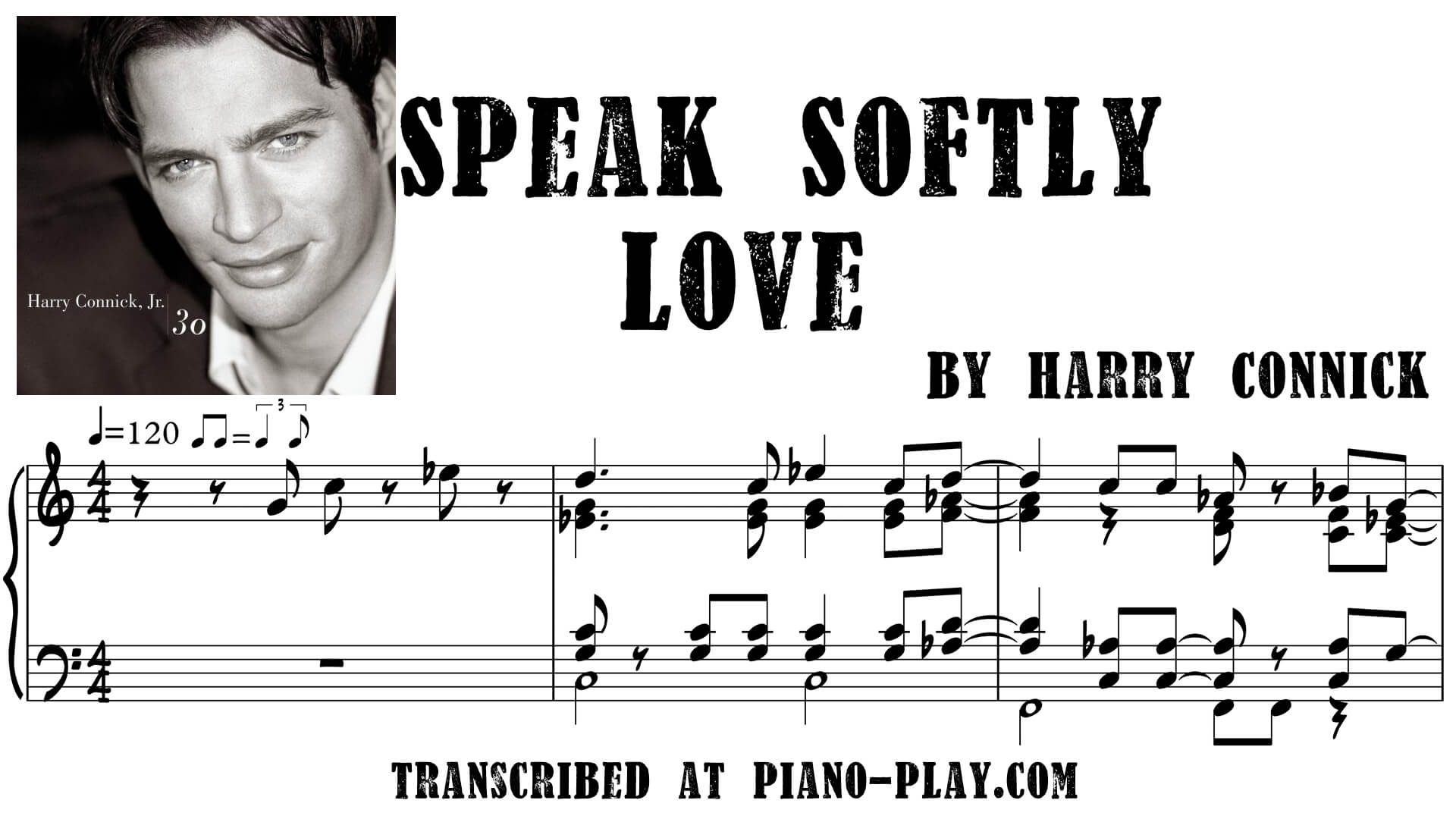 transcription Speak softly love - Harry Connick