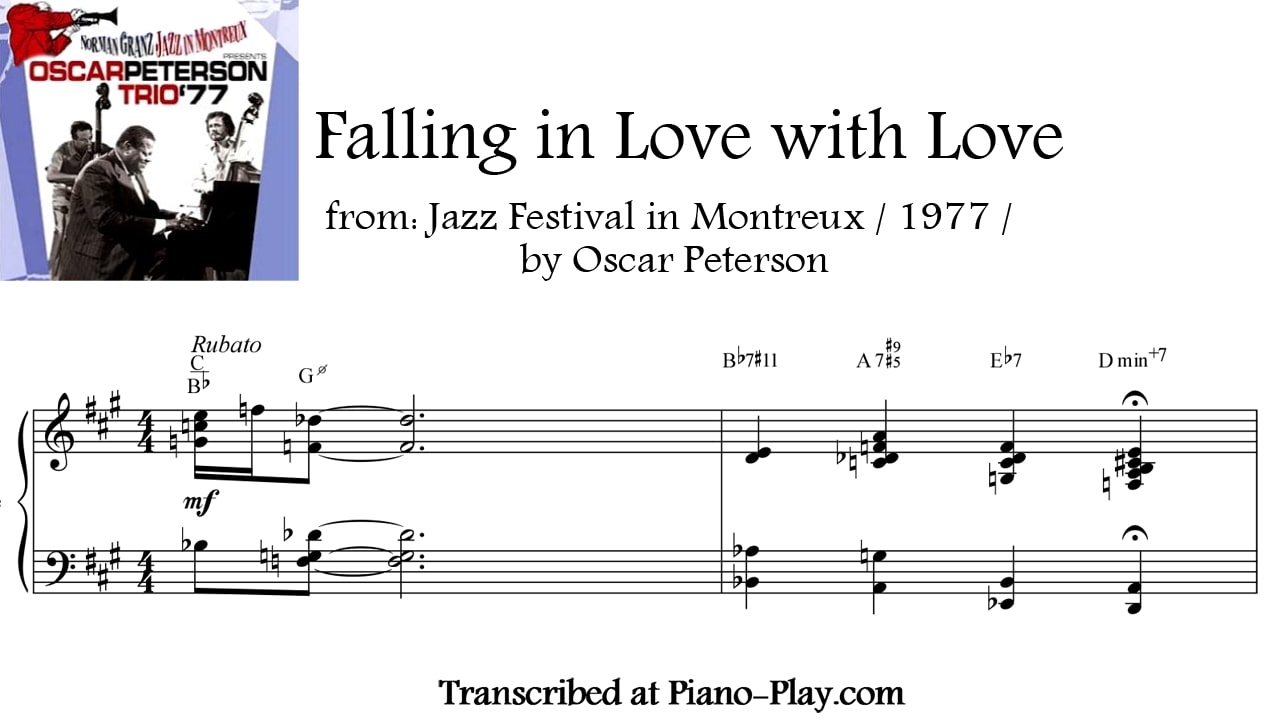 transcription Falling in love with love - Oscar Peterson