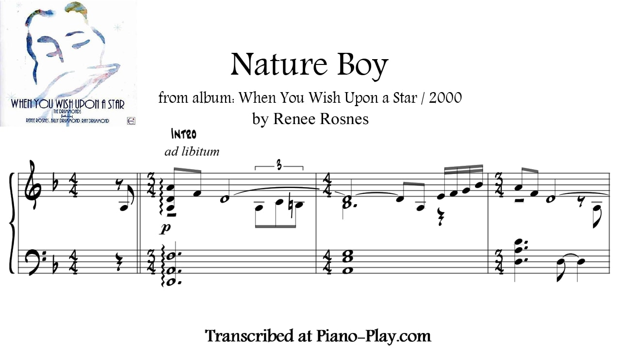 transcription Nature Boy - Renee Rosnes