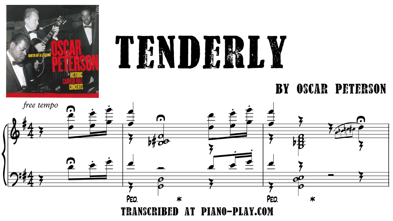 transcription Tenderly - Oscar Peterson