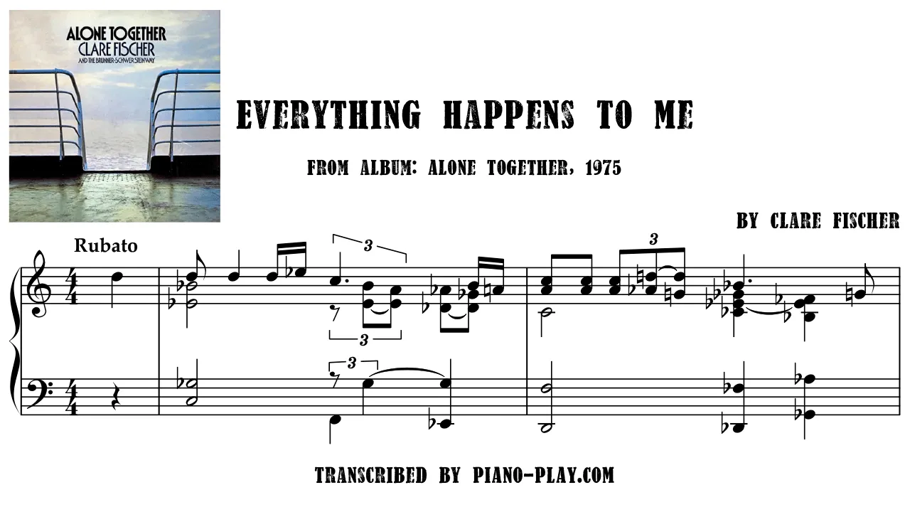Clare Fischer - Everything Happens To Me Transcription