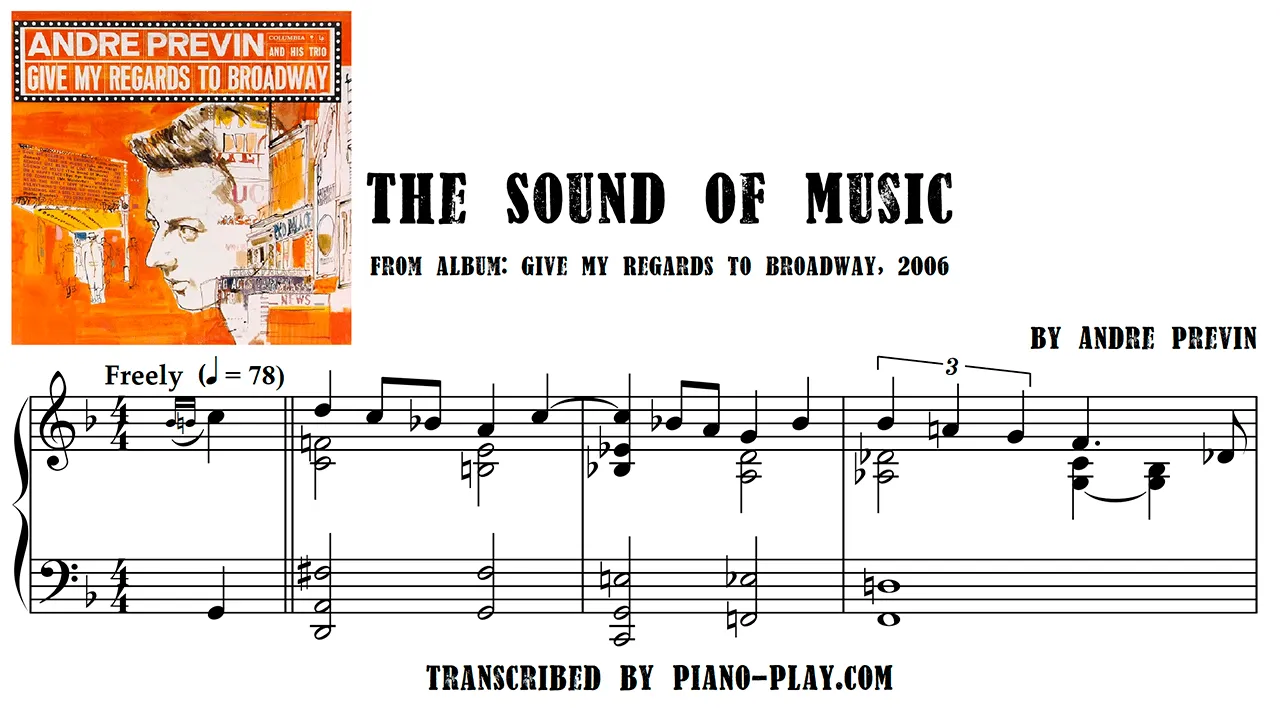 Andre Previn - The Sound Of Music Transcription