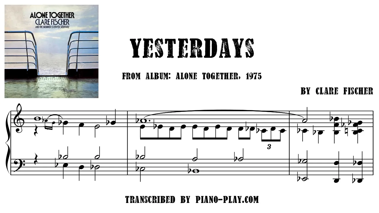 Clare Fischer - Yesterdays Transcription