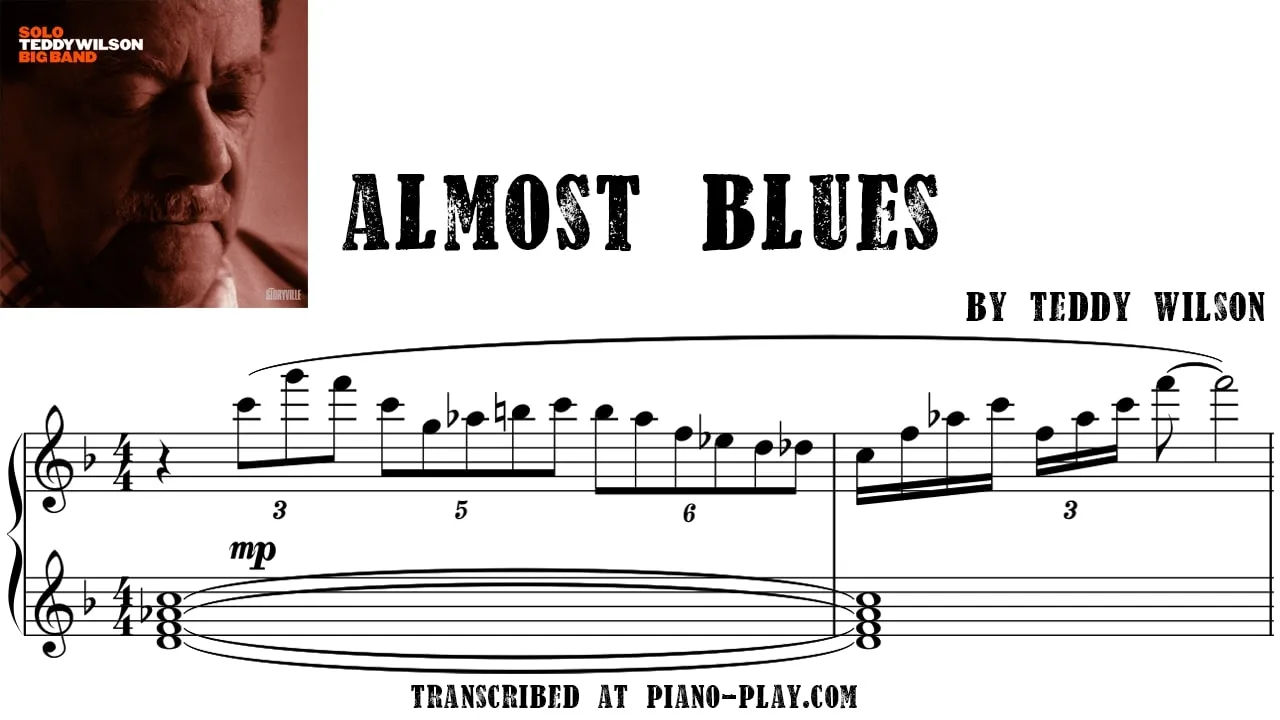 Teddy Wilson - Almost blues Full Transcription Sample