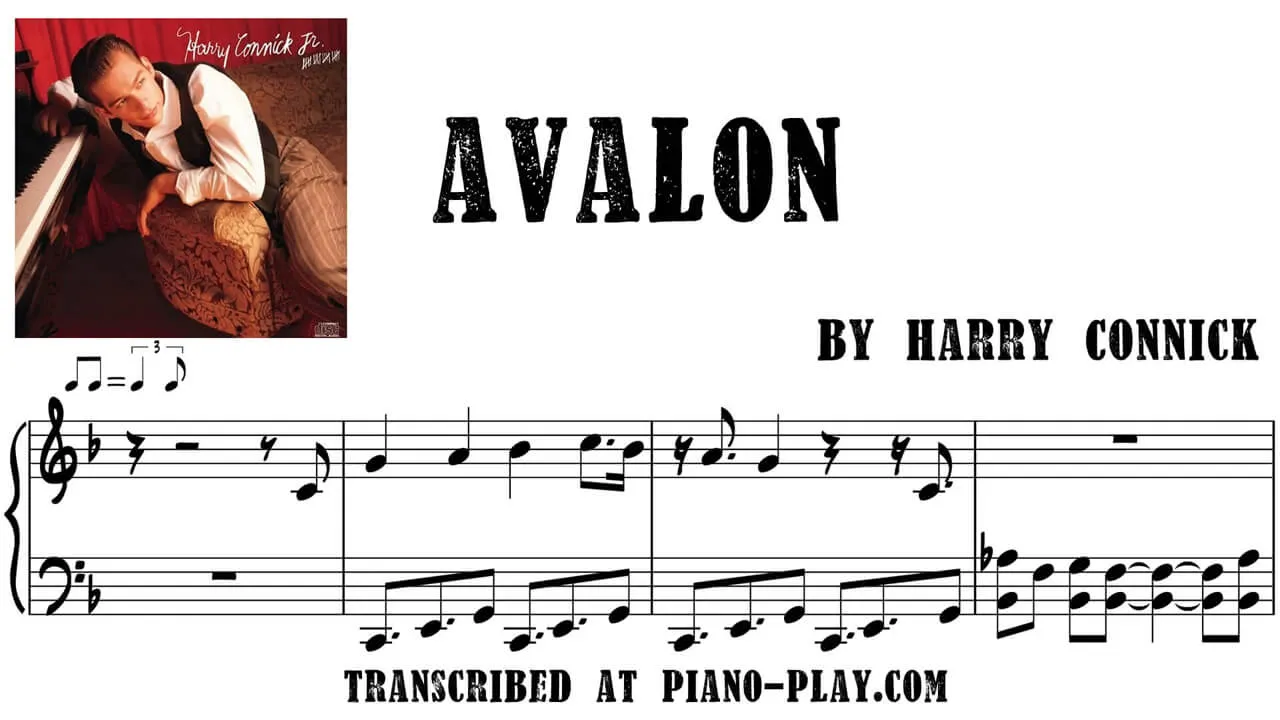 Harry Connick - Avalon Full Transcription Sample