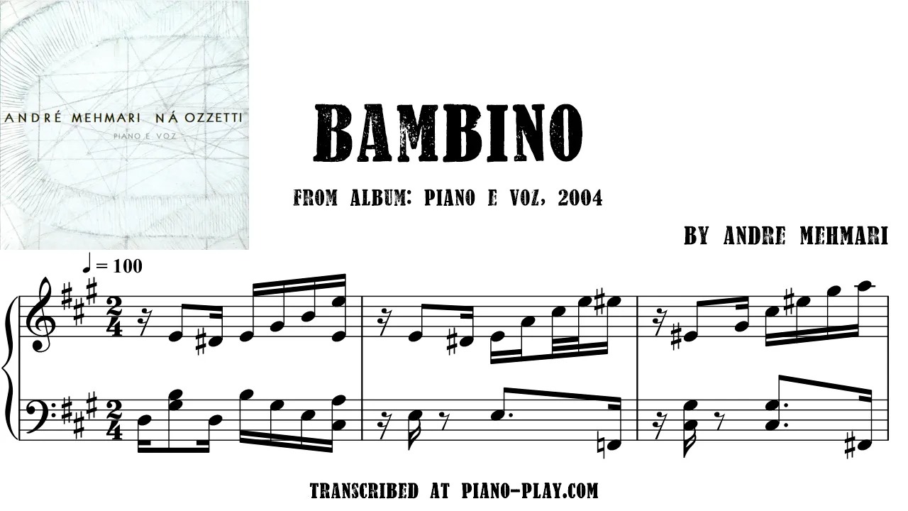 Andre Mehmari - Bambino Transcription