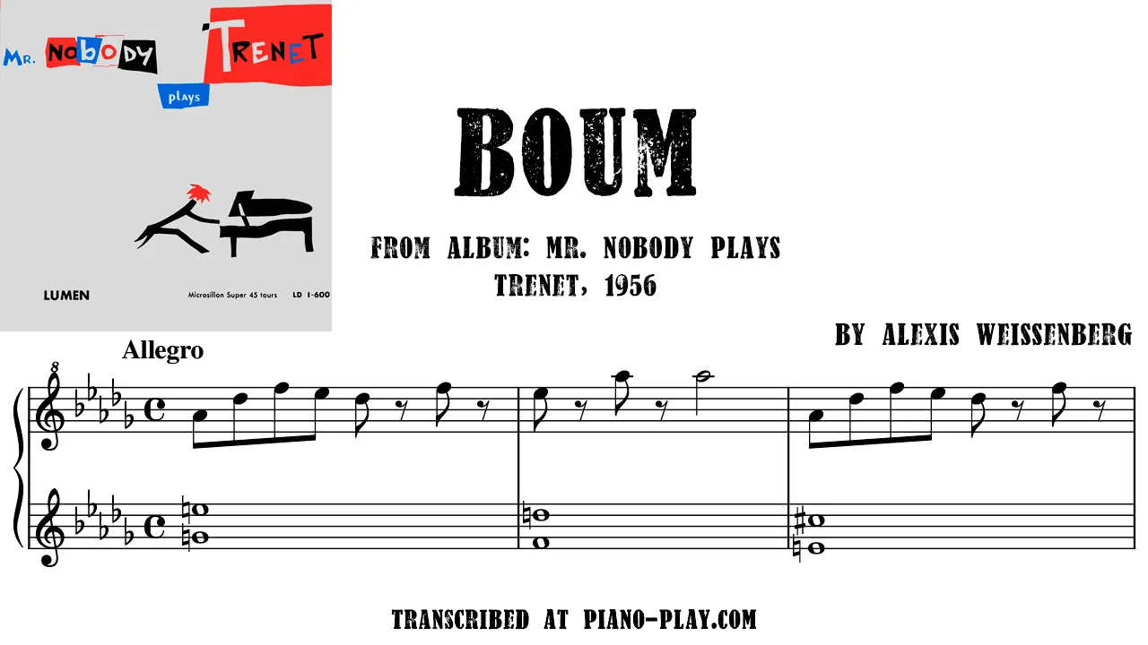 Alexis Weissenberg - Boum Transcription