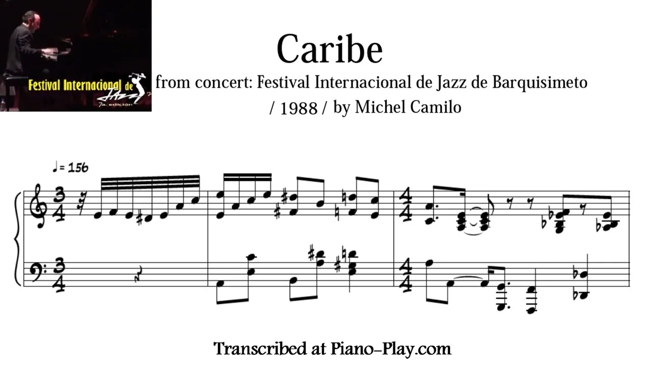 Michel Camilo - Caribe Full Transcription Sample