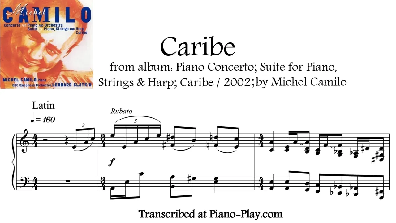Michel Camilo - Caribe Full Transcription Sample