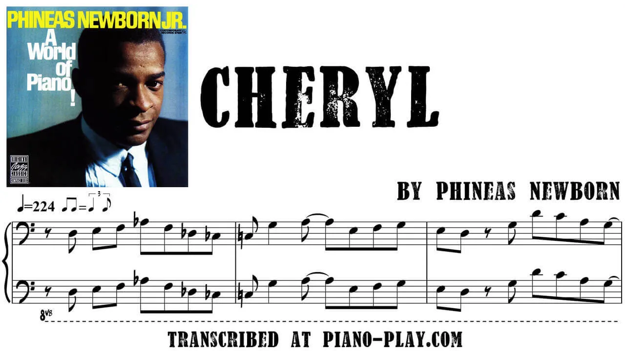 Phineas Newborn - Cheryl Full Transcription Sample