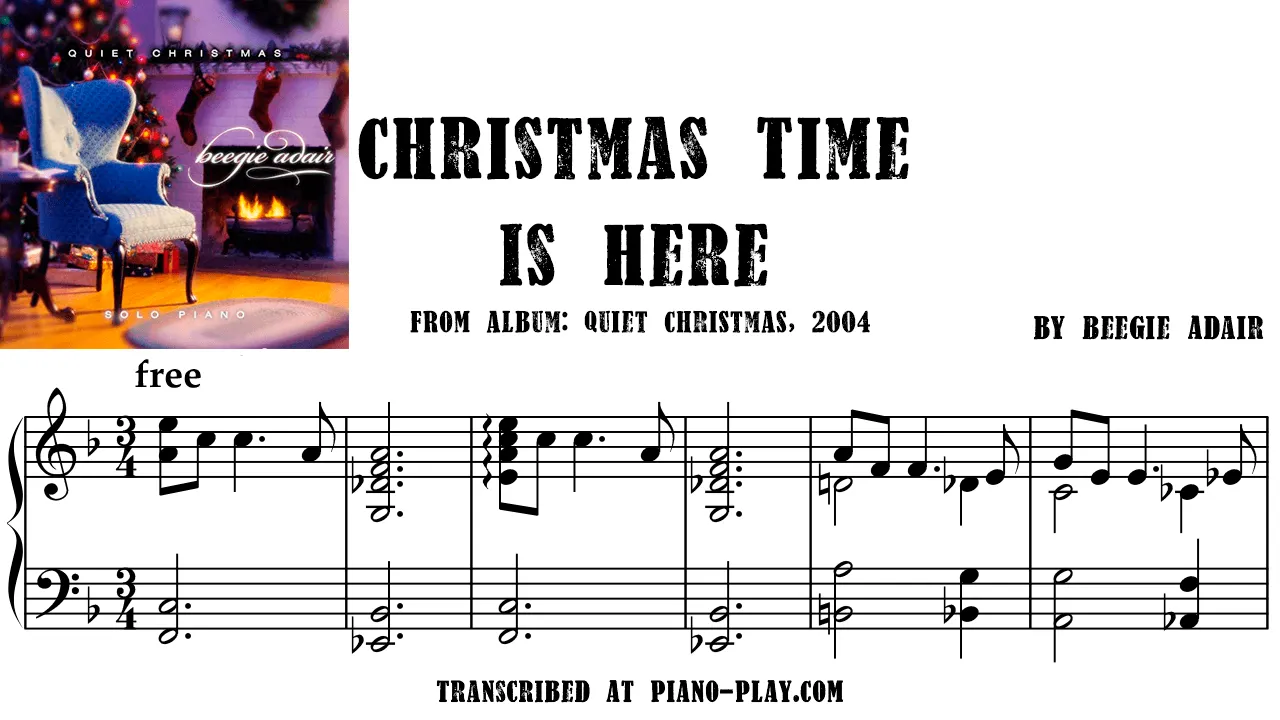 Beegie Adair - Christmas Time Is Here Transcription