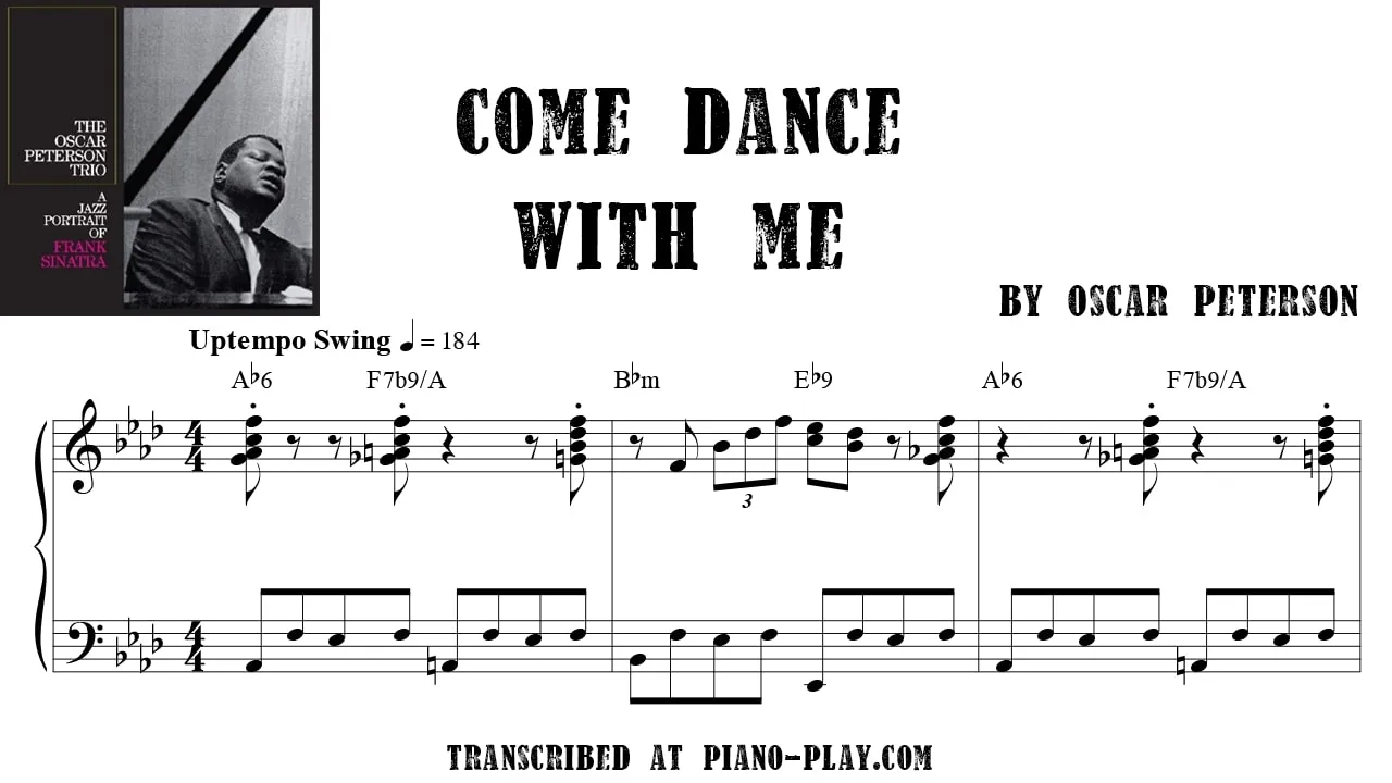 Oscar Peterson - Come dance with me Full Transcription Sample