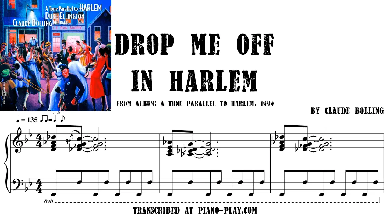 Claude Bolling - Drop Me Off In Harlem Transcription