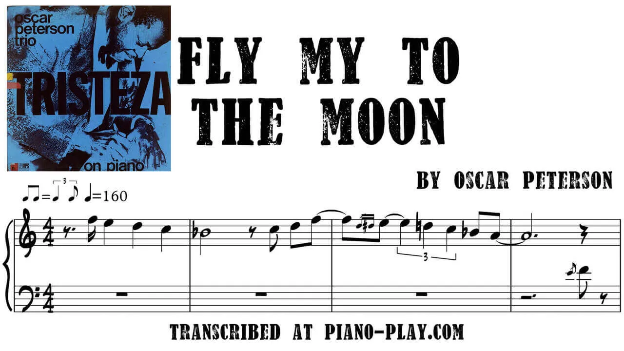 Oscar Peterson - Fly me to the moon Full Transcription Sample