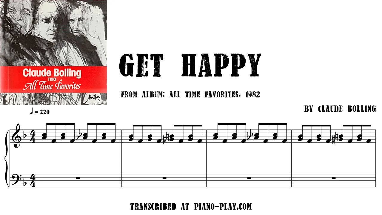 Claude Bolling - Get Happy Transcription