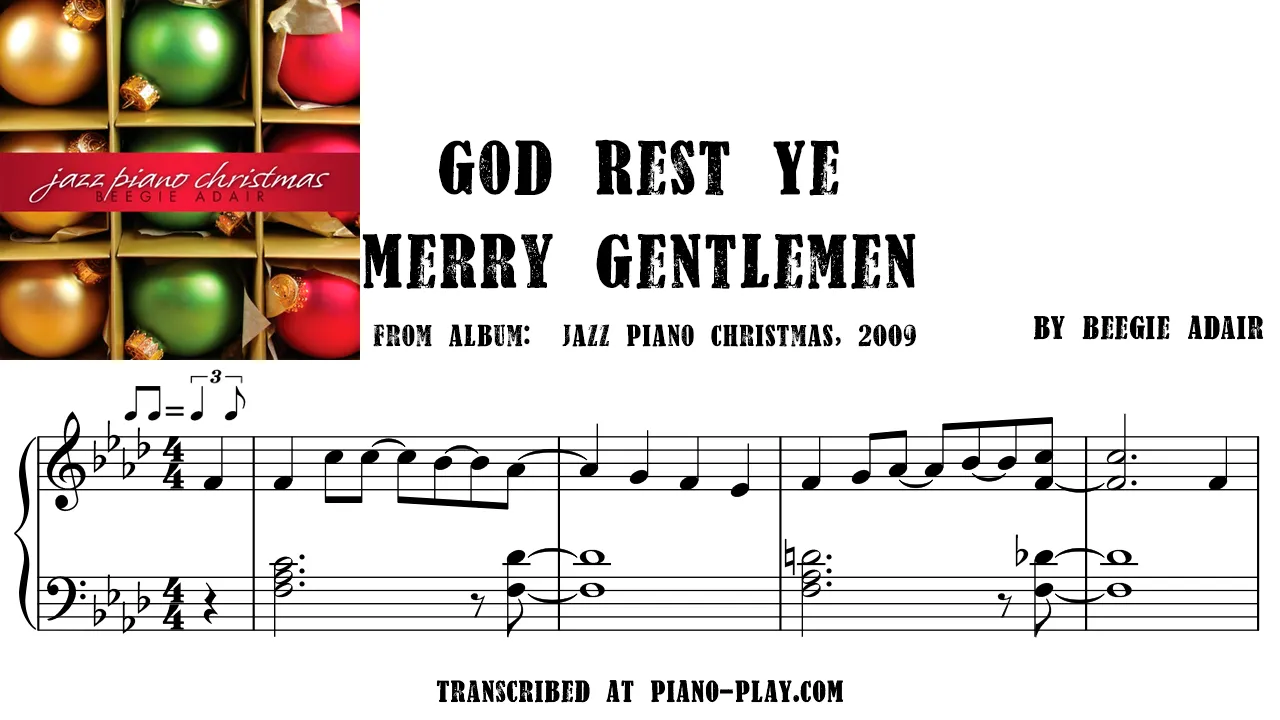 Beegie Adair - God Rest Ye Merry Gentleman Full Transcription Sample