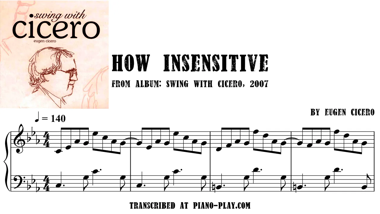 Eugen Cicero - How Insensitive Transcription
