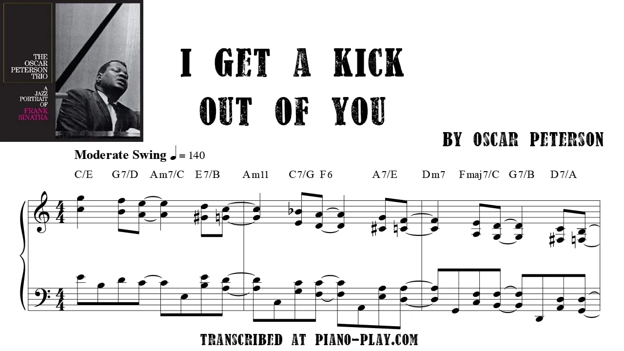 Oscar Peterson - I get a kick out of you Full Transcription Sample