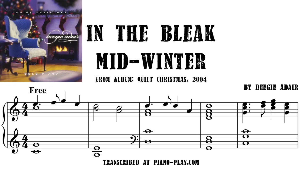 Beegie Adair - In The Bleak Mid-Winter Full Transcription Sample