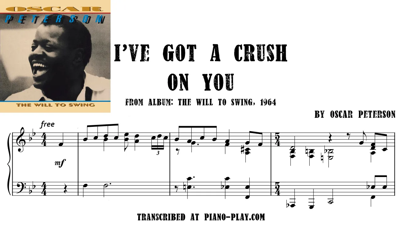 Oscar Peterson - I've Got A Crush On You Full Transcription Sample