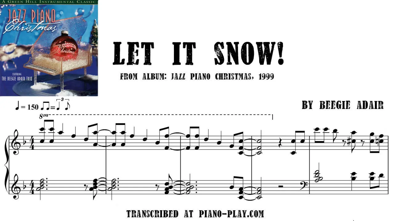 Beegie Adair - Let It Snow Transcription