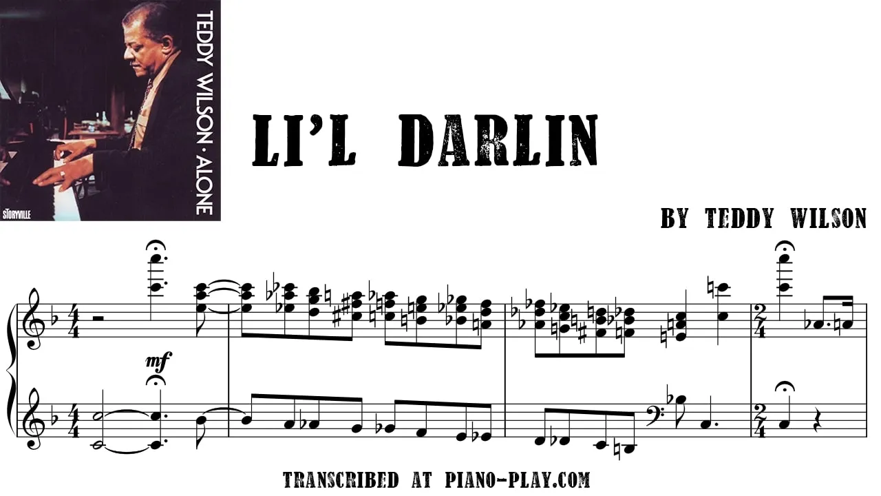 Teddy Wilson - Lil' Darlin' Full Transcription Sample