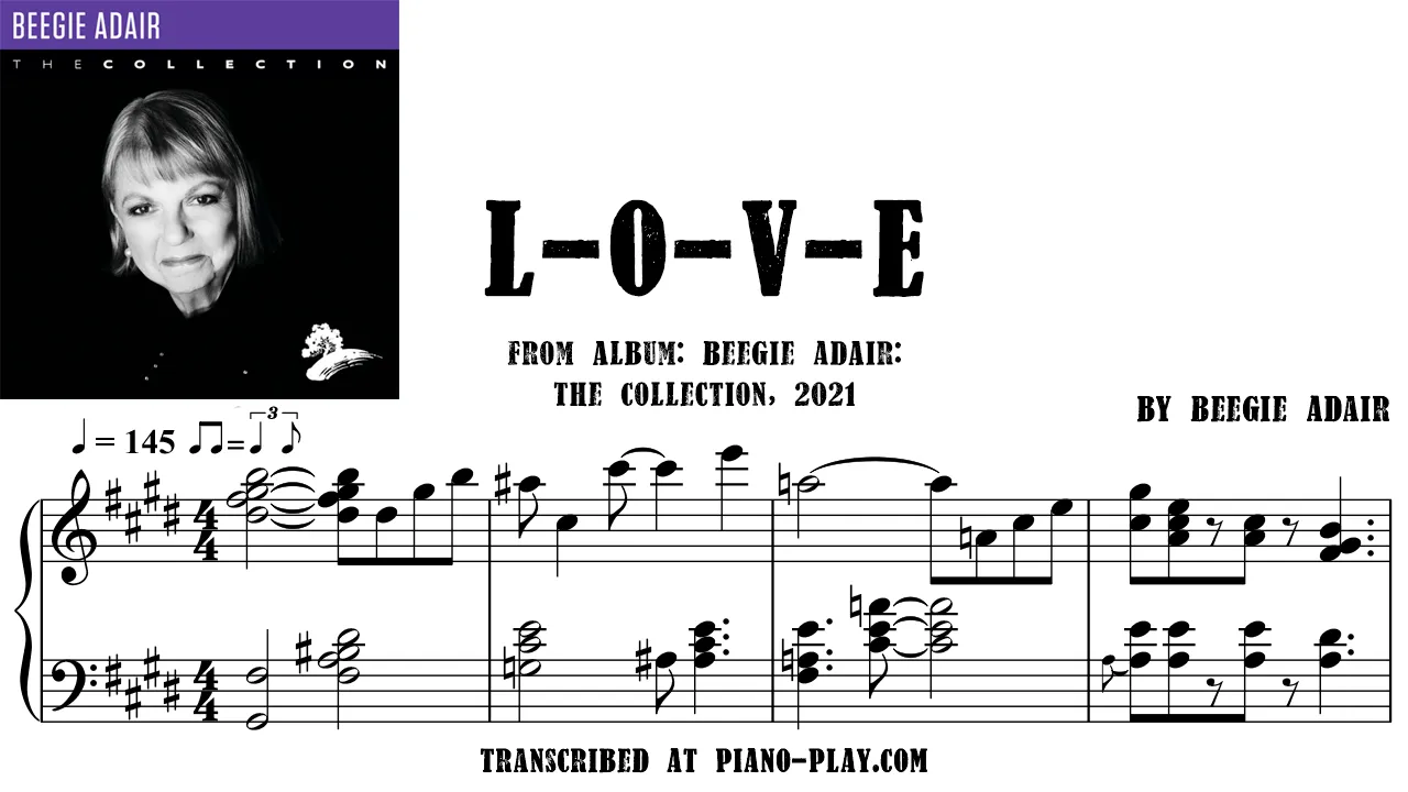 Beegie Adair - L-O-V-E Full Transcription Sample