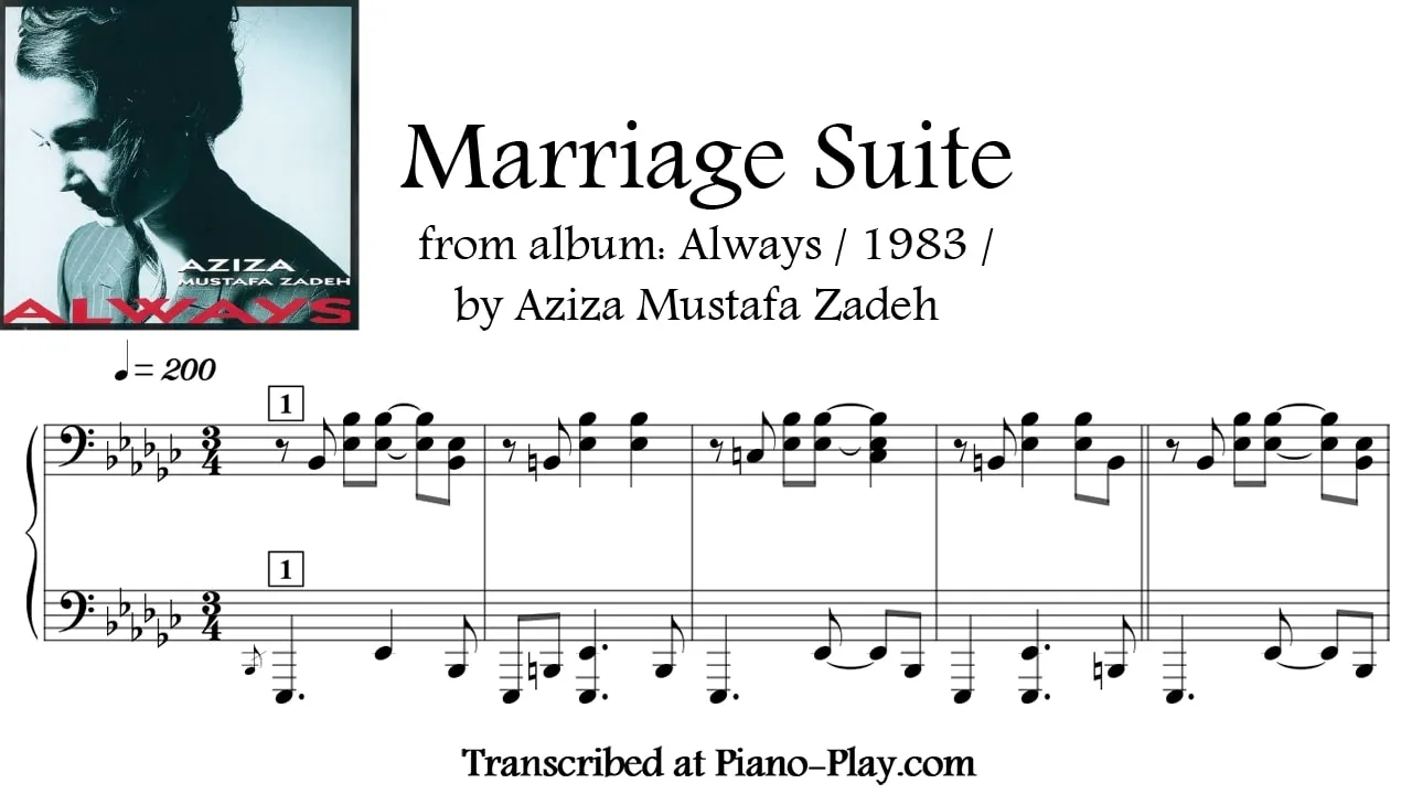 Aziza Mustafa Zadeh - Marriage Suite Full Transcription Sample