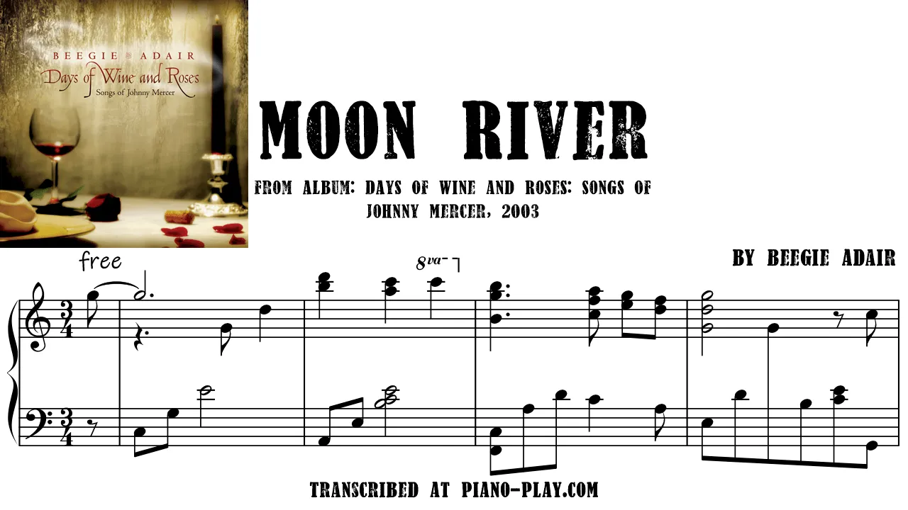 Beegie Adair - Moon River Full Transcription Sample