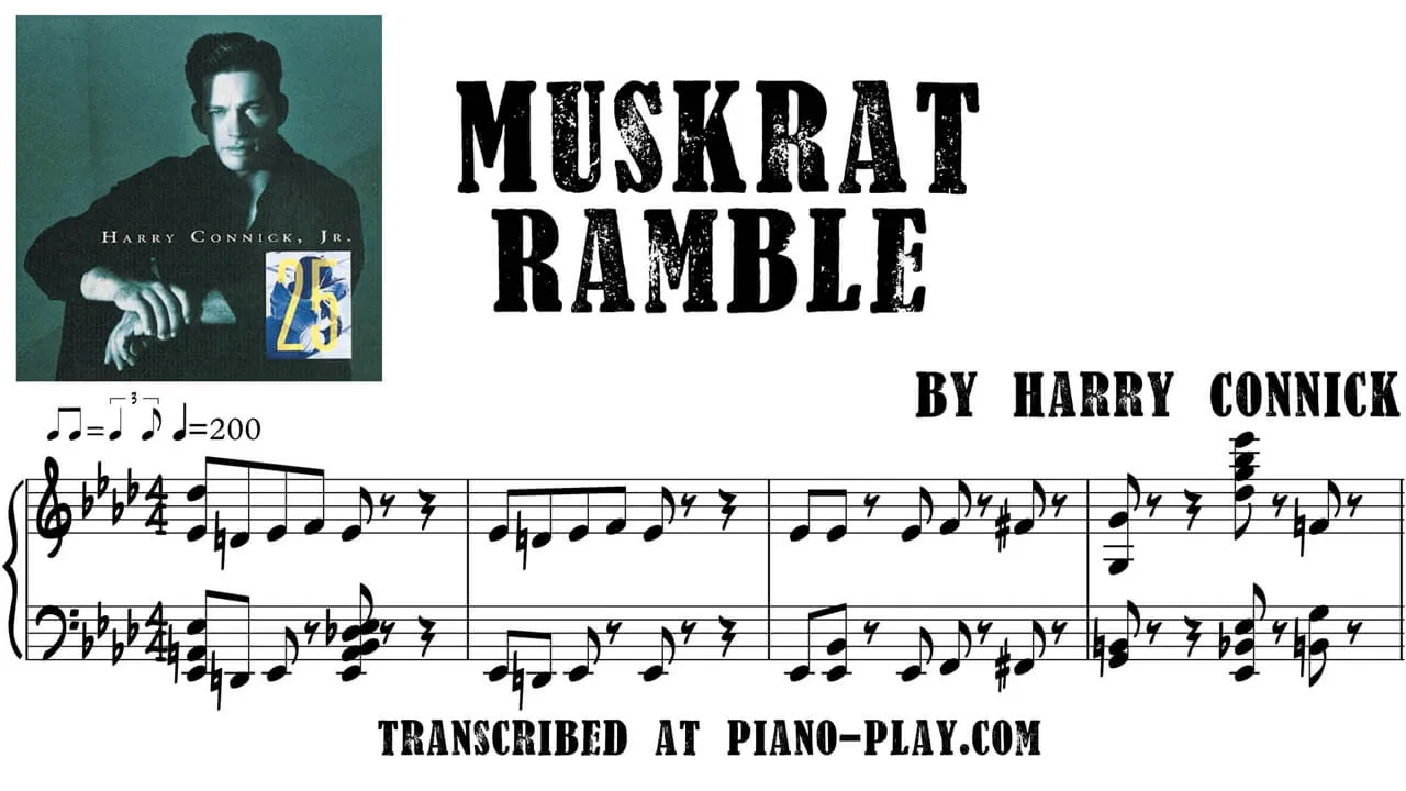 Harry Connick - Muskrat Ramble Full Transcription Sample