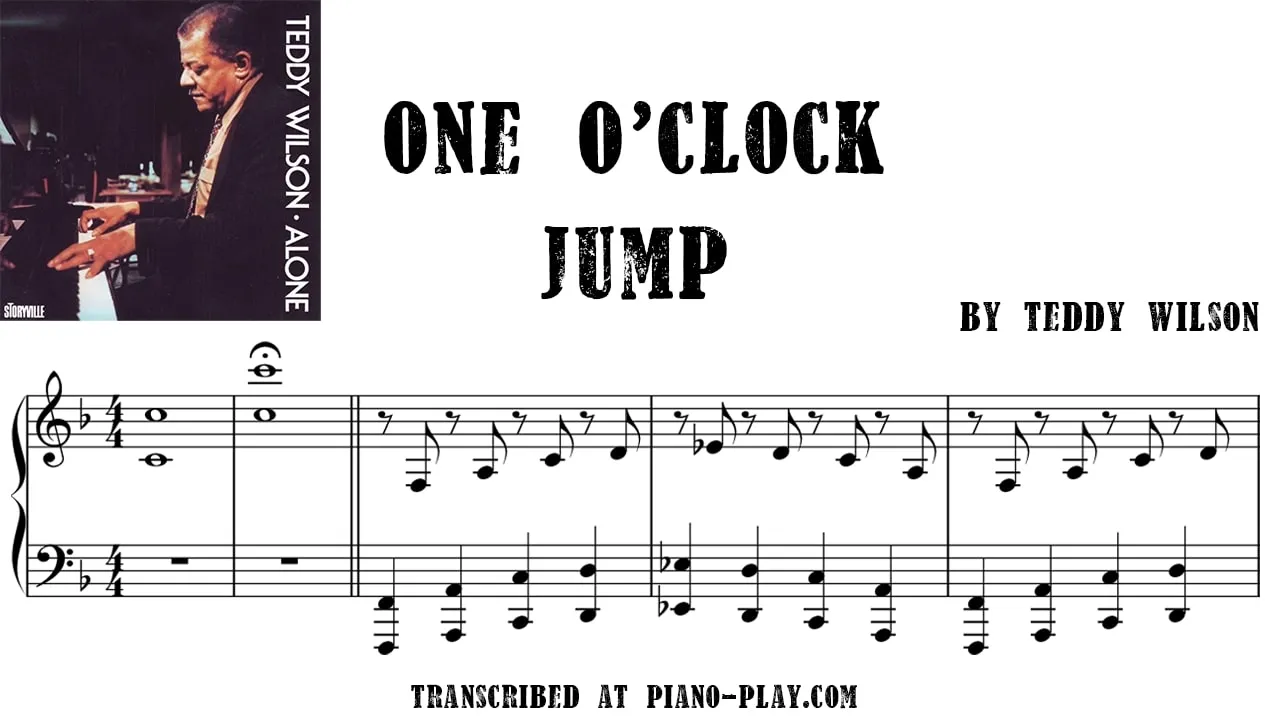 Teddy Wilson - One O'clock jump Full Transcription Sample
