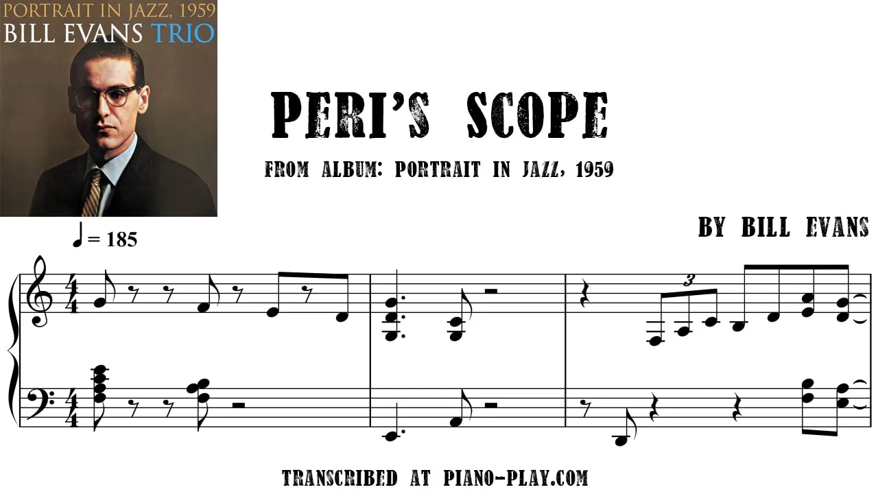Bill Evans - Peri’s Scope Full Transcription Sample