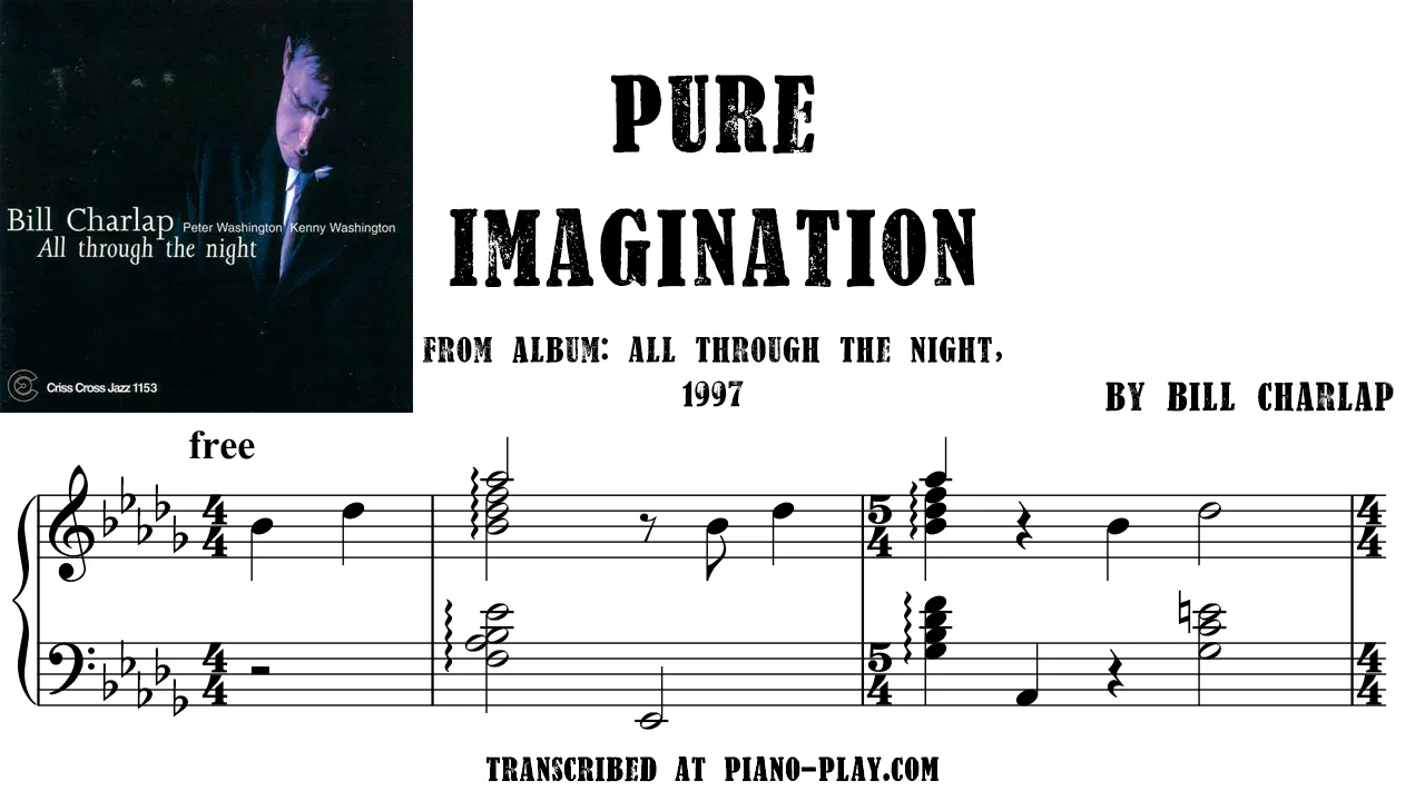 Bill Charlap - Pure Imagination Transcription