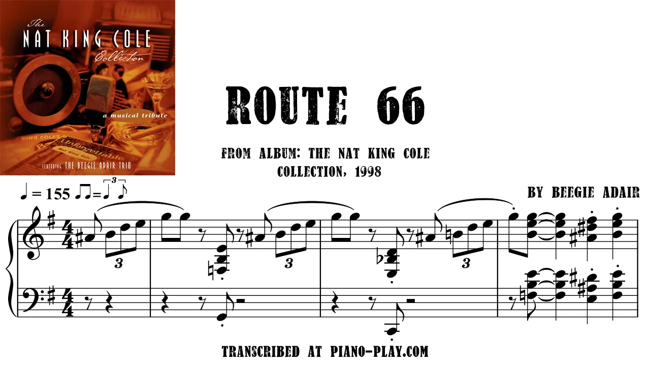 Beegie Adair - Route 66 Full Transcription Sample
