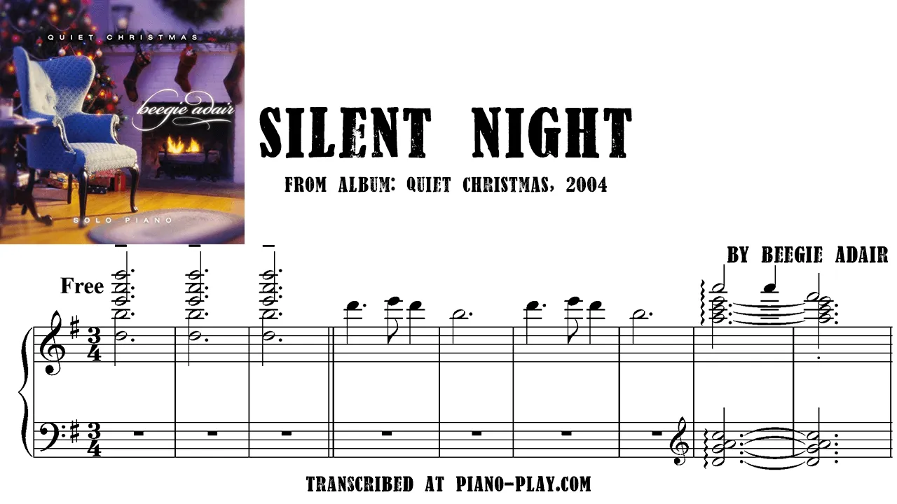 Beegie Adair - Silent Night Full Transcription Sample