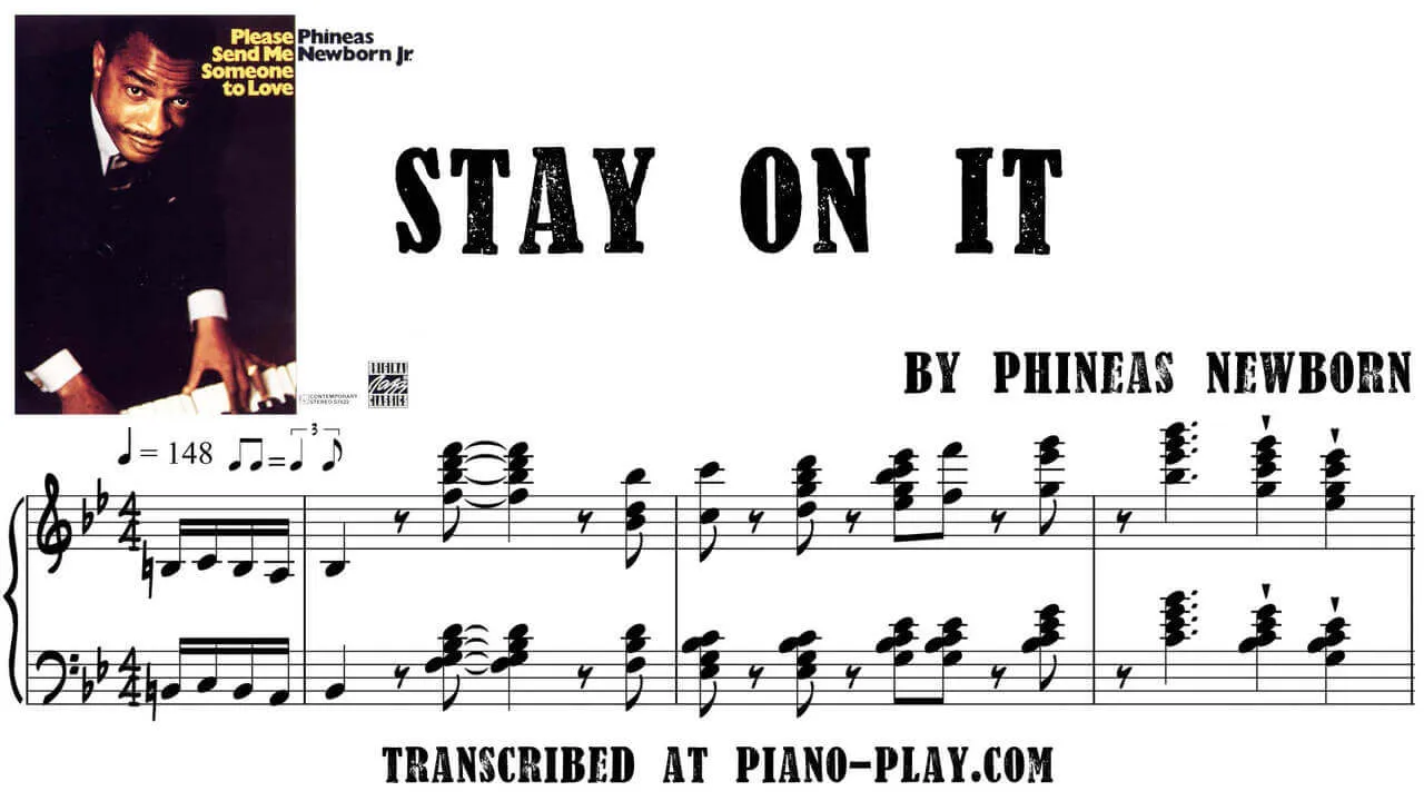 Phineas Newborn - Stay on it Transcription