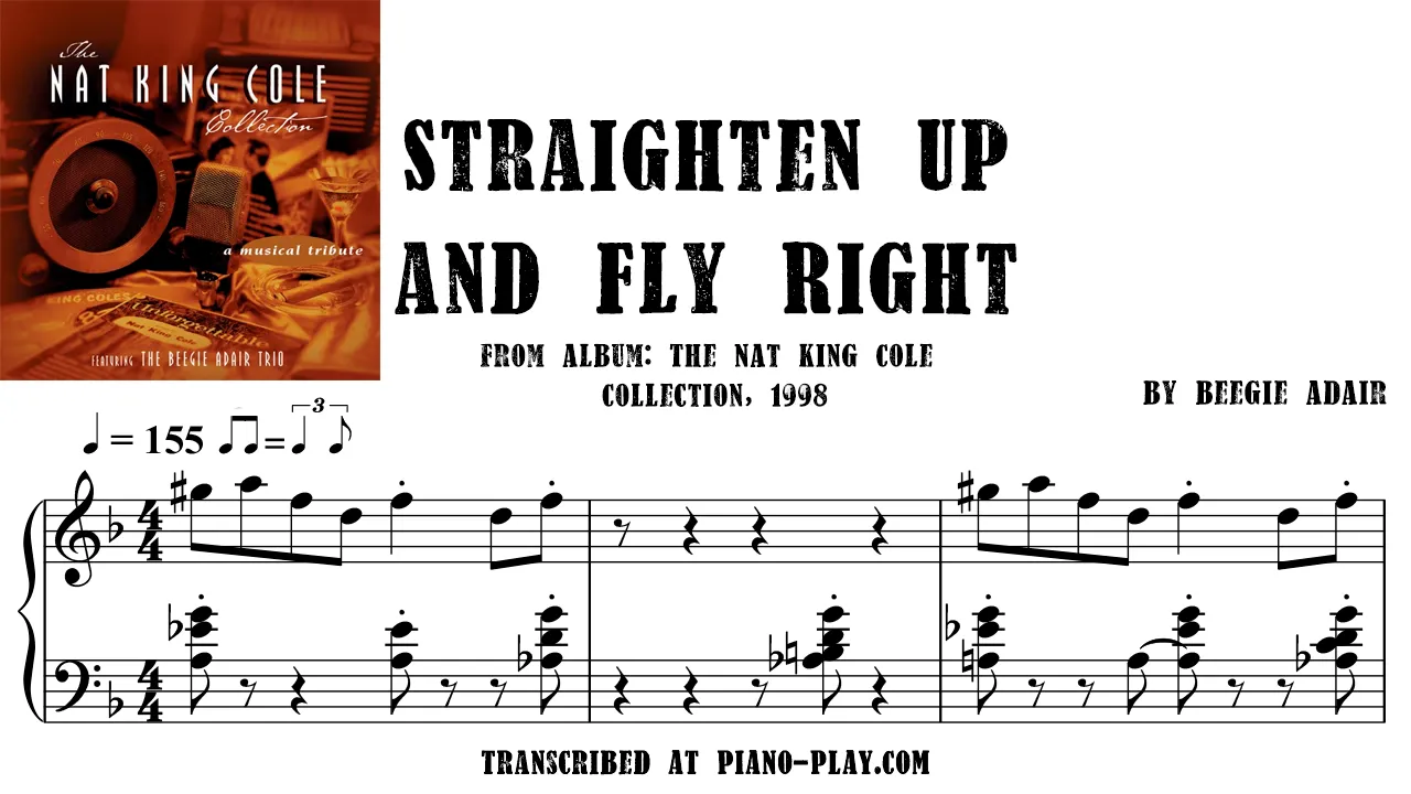 Beegie Adair - Straighten Up and Fly Right Full Transcription Sample