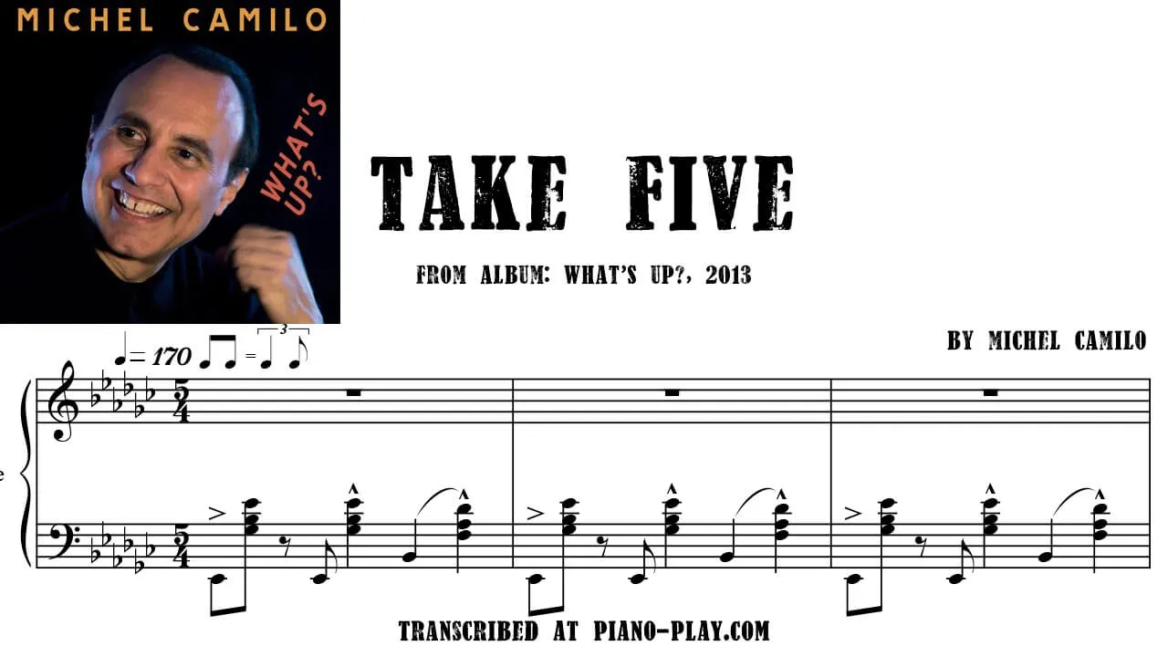Michel Camilo - Take Five Full Transcription Sample