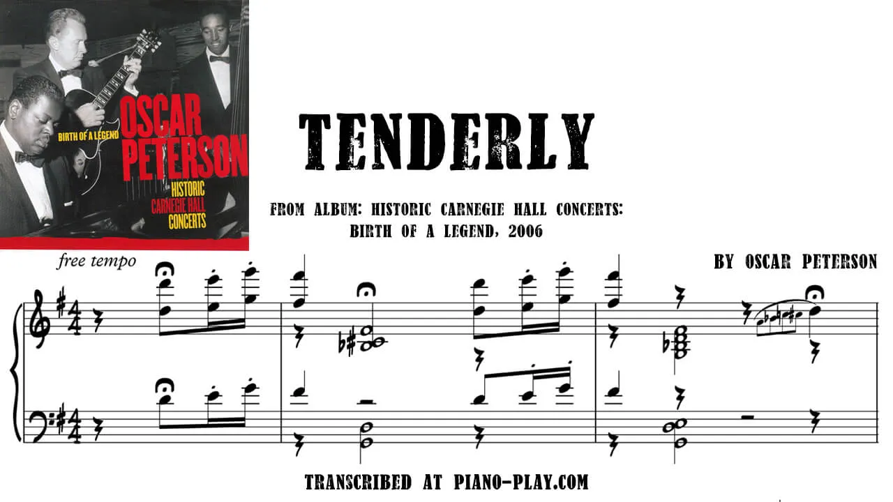 Oscar Peterson - Tenderly Transcription