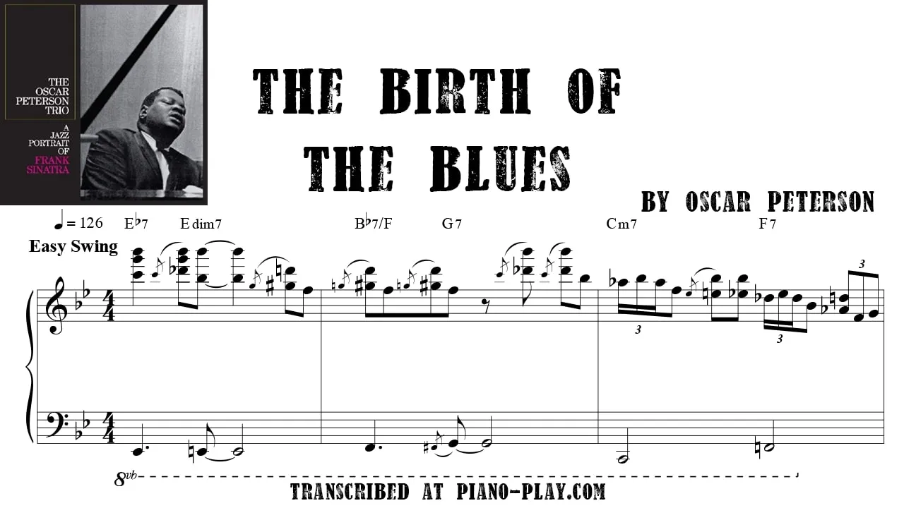 Oscar Peterson - The birth of the blues Full Transcription Sample