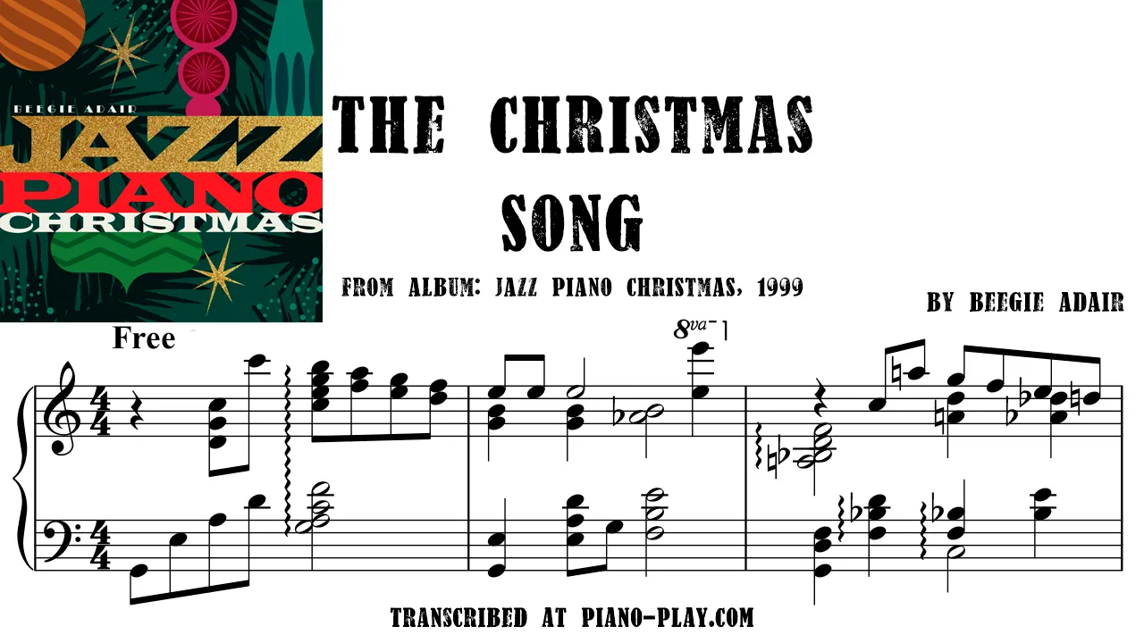 Beegie Adair - The Christmas Song Full Transcription Sample