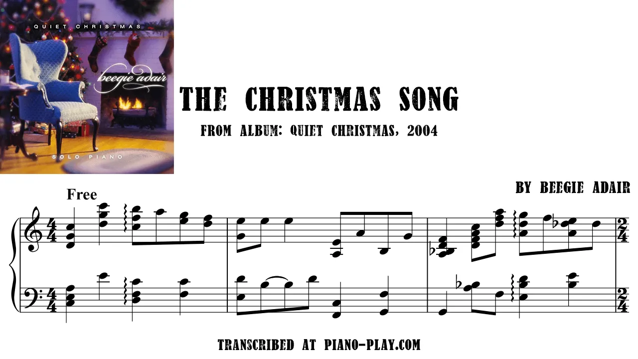 Beegie Adair - The Christmas Song Full Transcription Sample