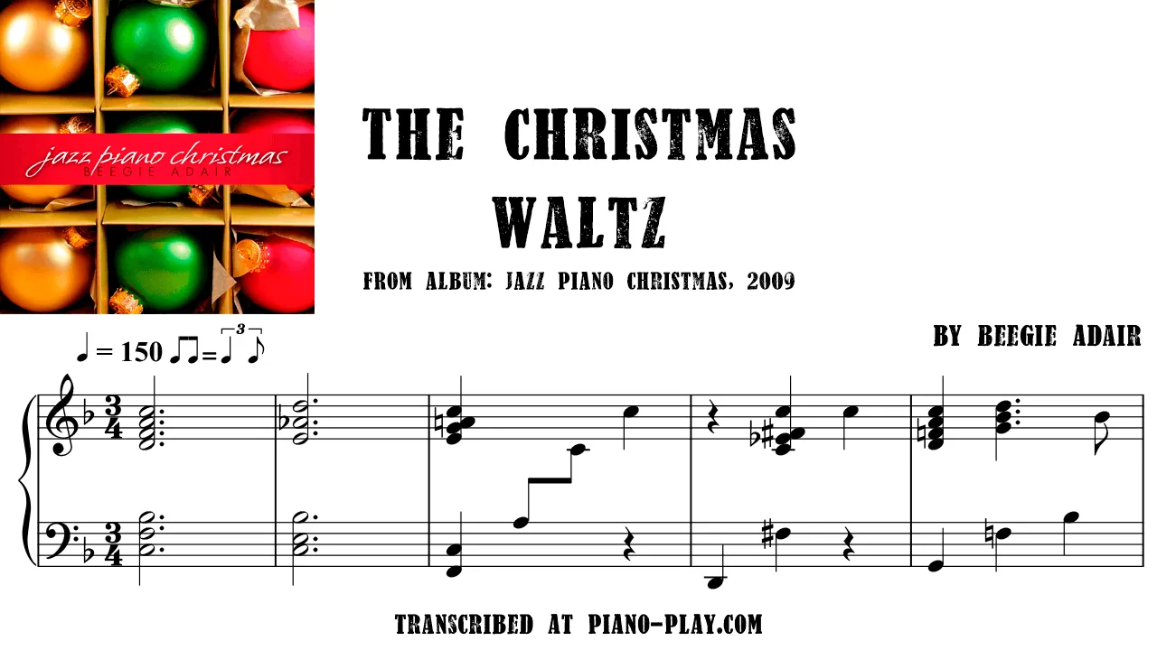 Beegie Adair - The Christmas Waltz Full Transcription Sample