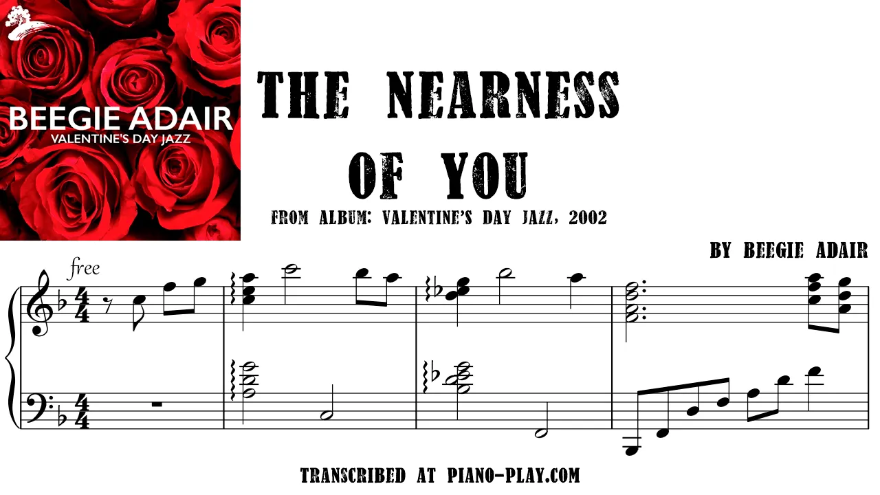 Beegie Adair - The Nearness Of You Full Transcription Sample