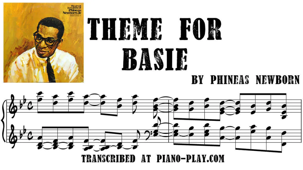 Phineas Newborn - Theme for basie Full Transcription Sample