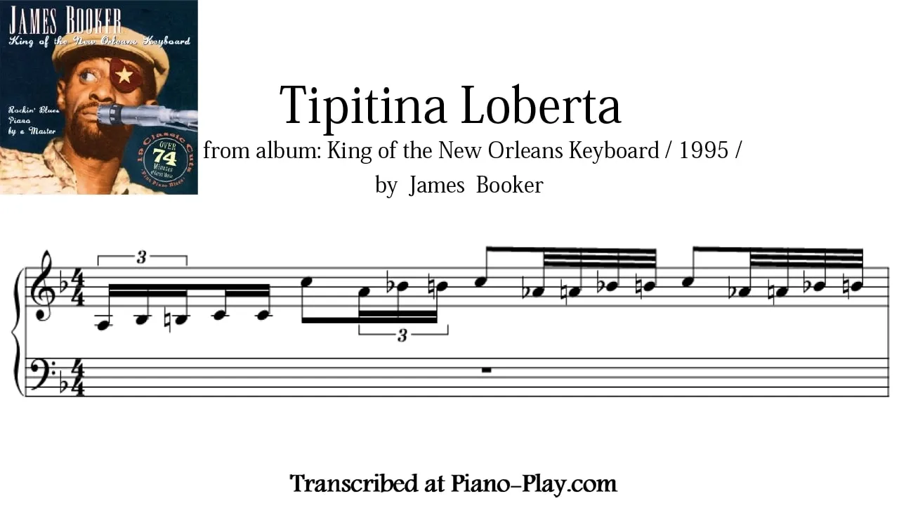 James Booker - Tipitina loberta Transcription