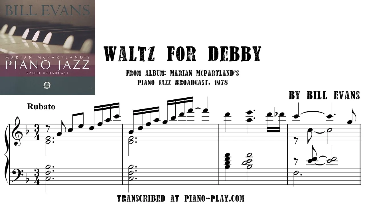 Bill Evans - Waltz for Debby Full Transcription Sample