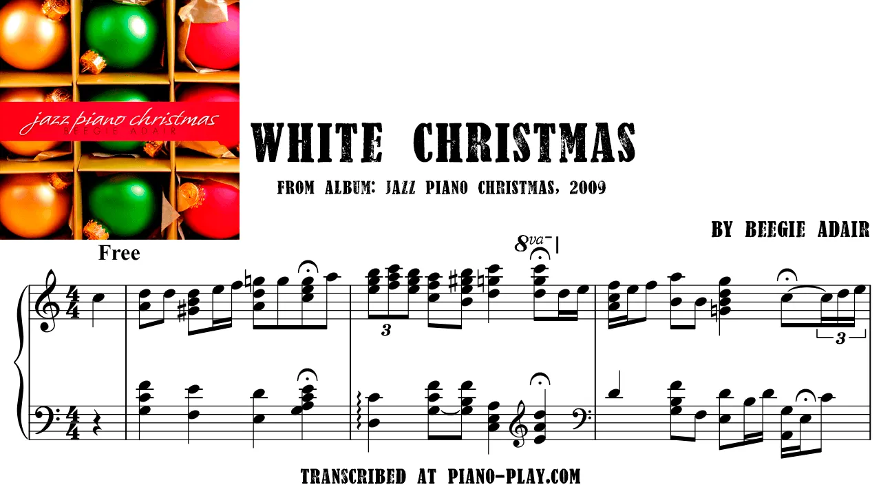 Beegie Adair - White Christmas Full Transcription Sample
