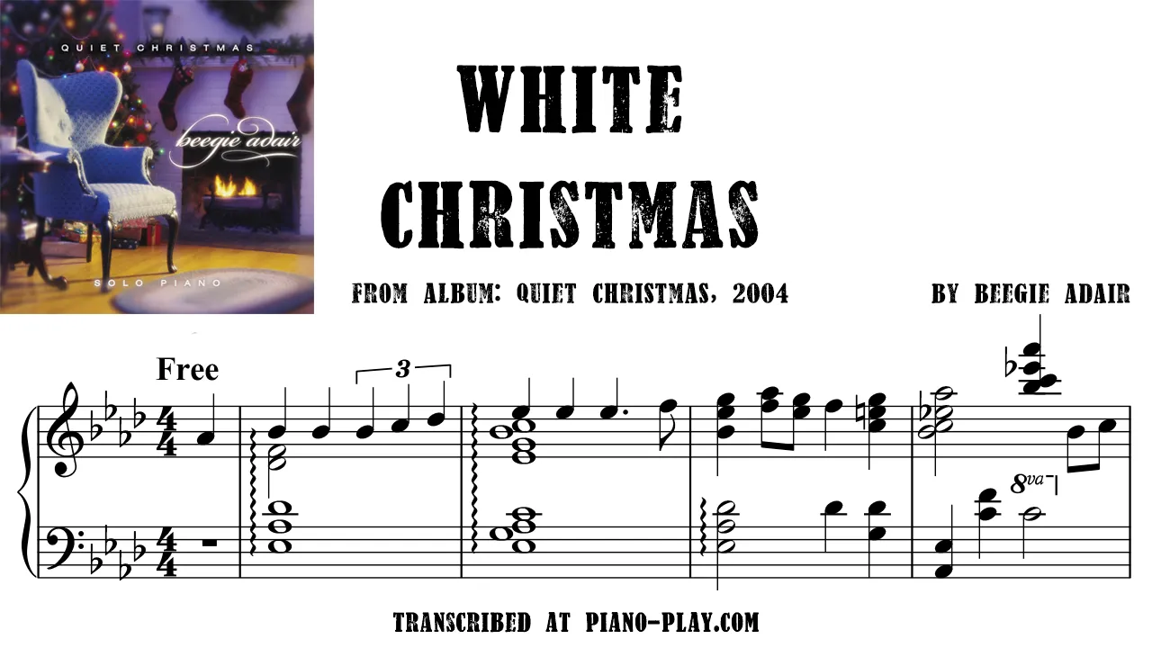 Beegie Adair - White Christmas Full Transcription Sample