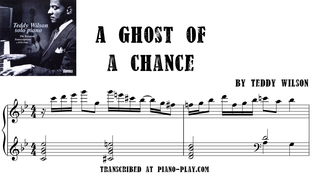 transcription A ghost of a chance - Teddy Wilson